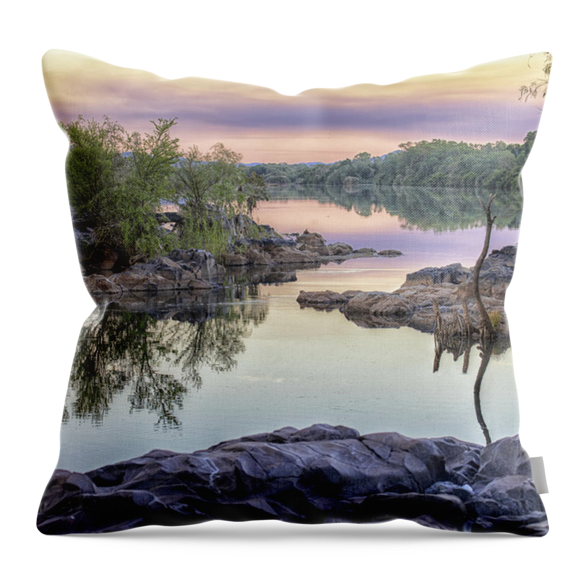 River Throw Pillow featuring the photograph Riverside by Adam Krawczyk