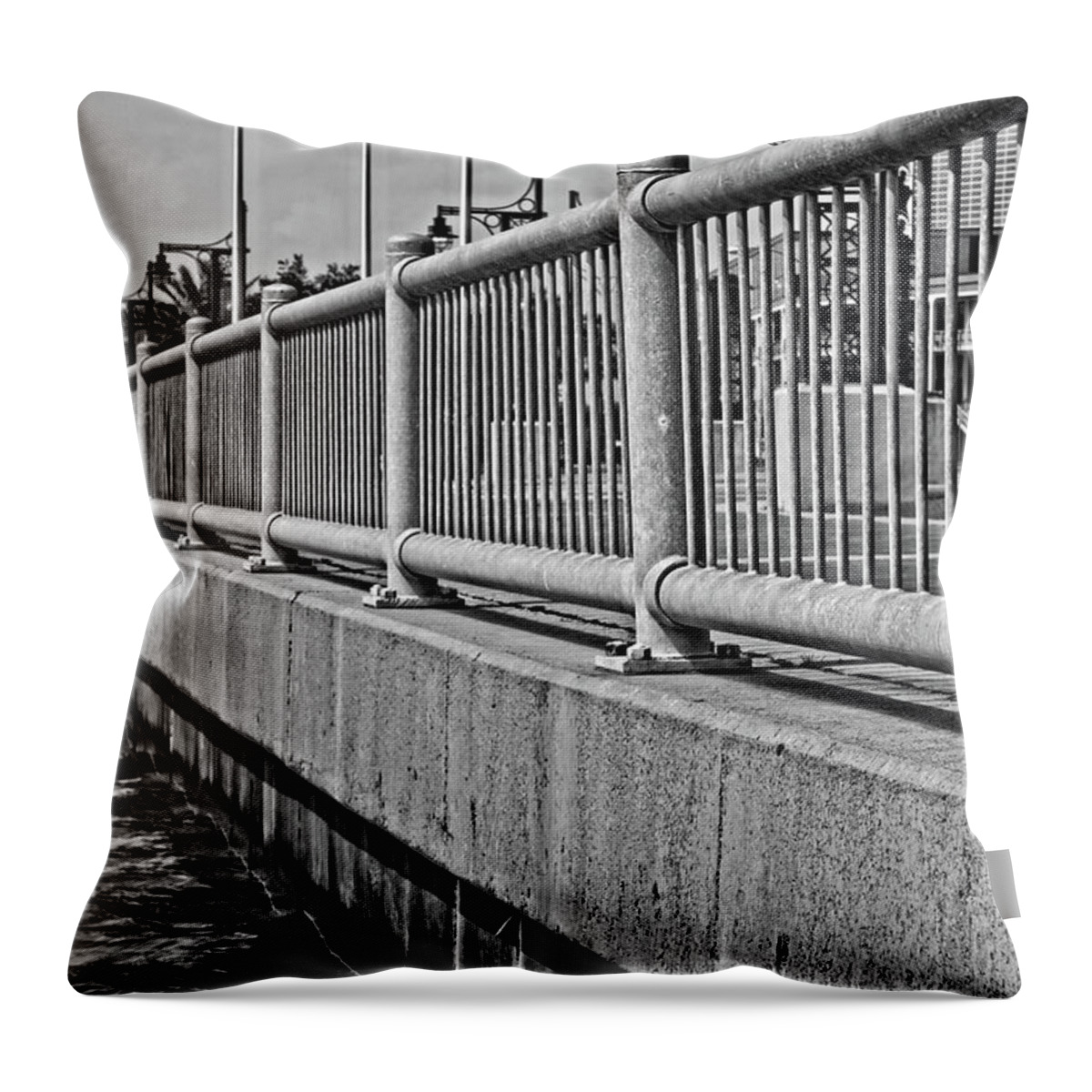 Riverside Throw Pillow featuring the photograph Riverside Walkway by Maggy Marsh