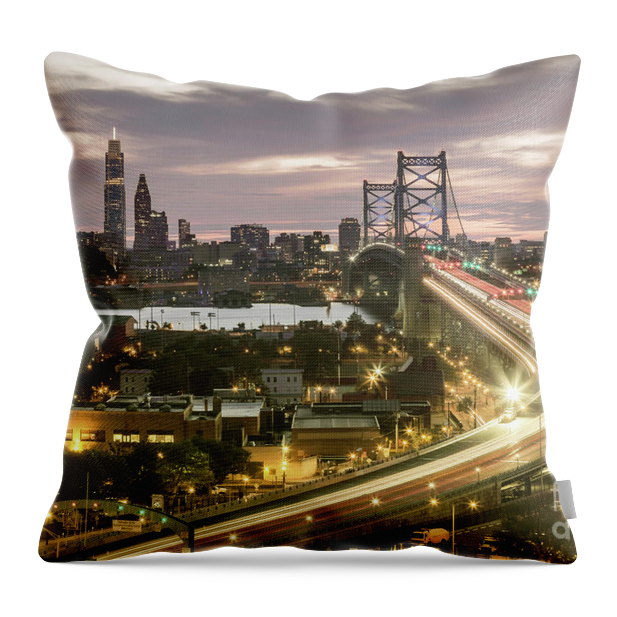 Ben Throw Pillow featuring the photograph Road to Brotherly Love by Paul Watkins