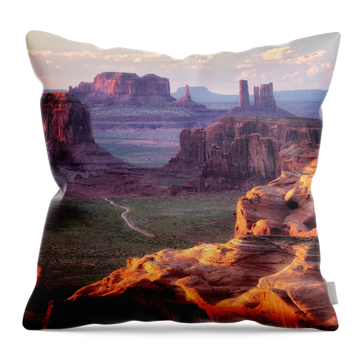 Sunset Throw Pillow featuring the photograph Road to Nowhere by Nicki Frates