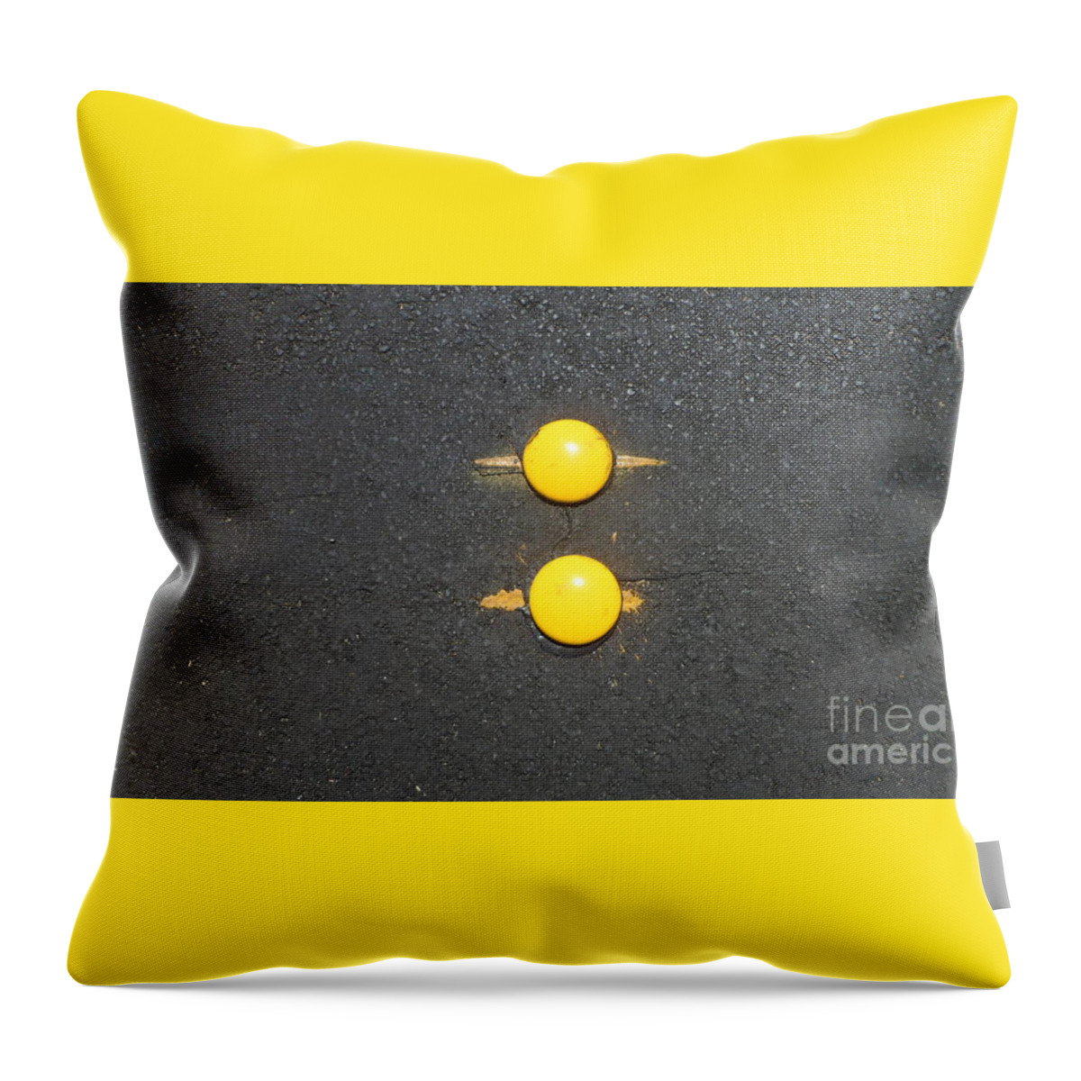 Bright Color Contrast Minimalist Throw Pillow featuring the photograph Road work Palm Springs 1-1 by J Doyne Miller