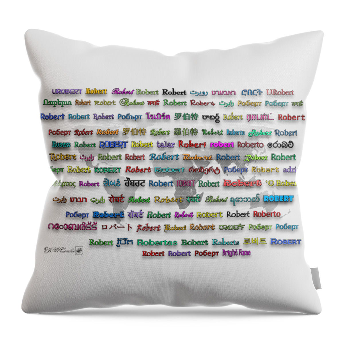 Mccombie Throw Pillow featuring the digital art Robert by J McCombie