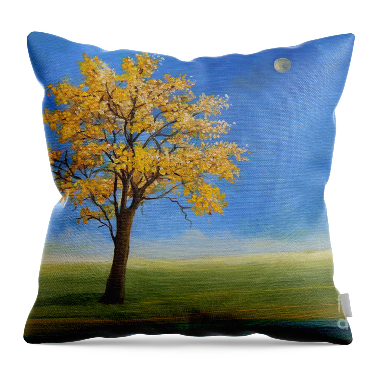 Alicia Maury Prints Throw Pillow featuring the painting Roble Tree by Alicia Maury