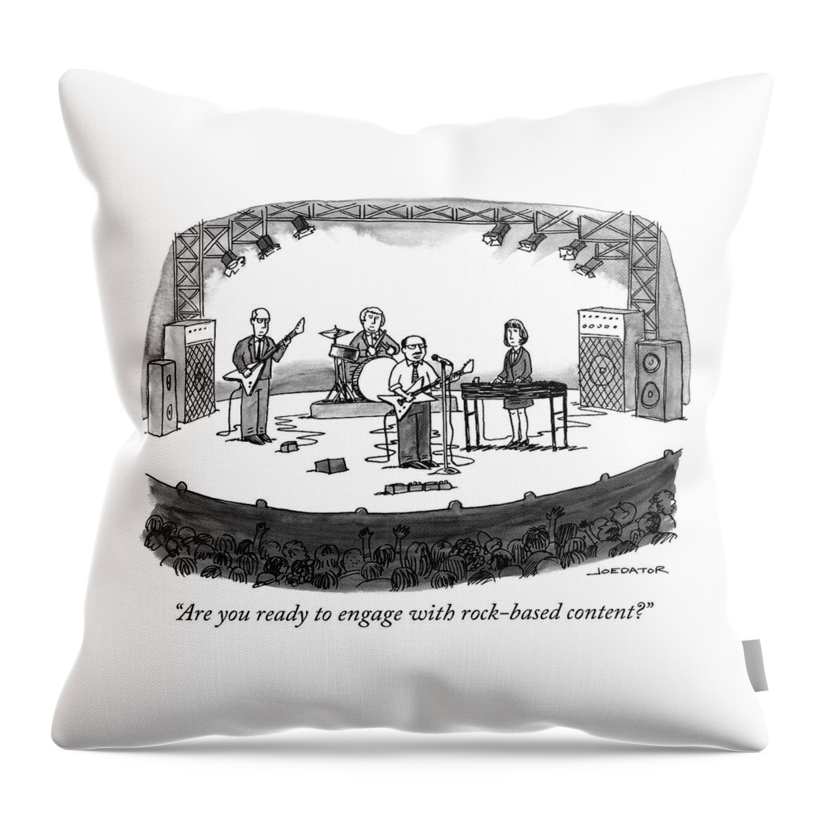 Rock Based Content Throw Pillow