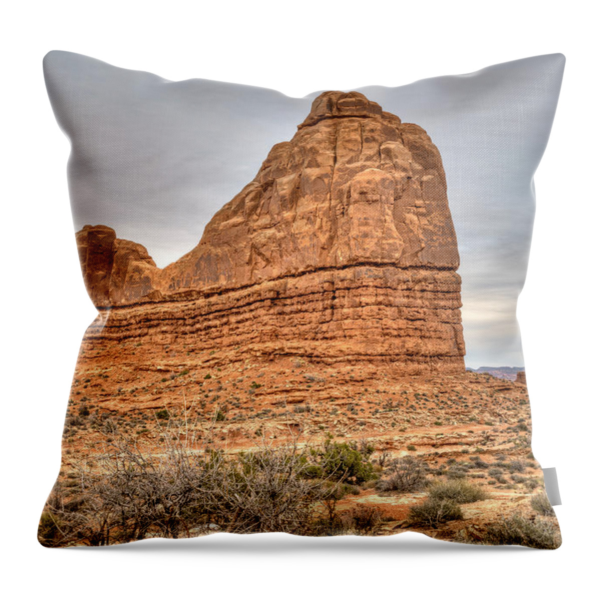 Landscape Throw Pillow featuring the photograph Rock Formation by Brett Engle