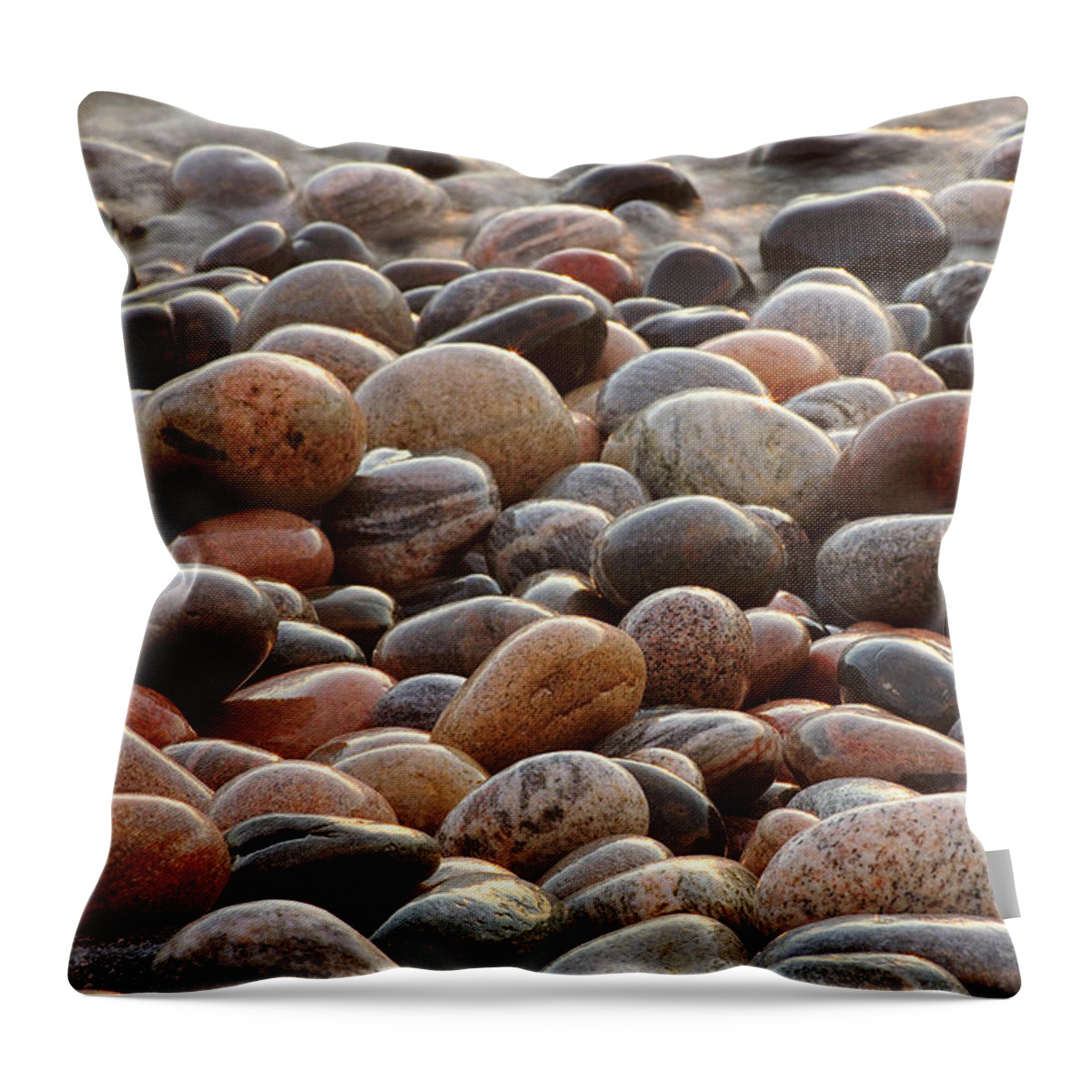 Water Throw Pillow featuring the photograph Rocks  by Doug Gibbons