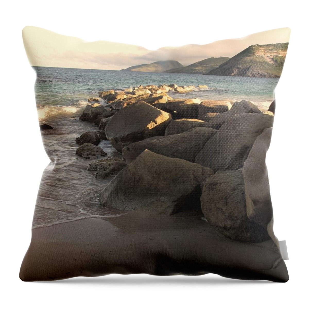 Boulders Throw Pillow featuring the photograph Rocks and Hills by Ian MacDonald