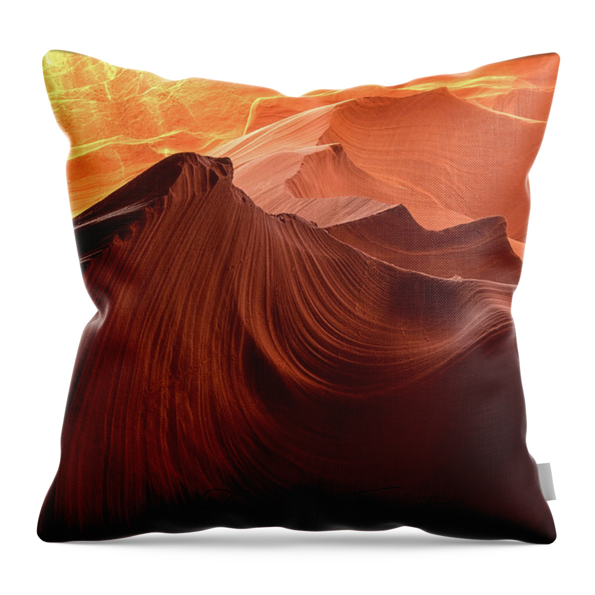 Sandstone Throw Pillow featuring the photograph Rocky Mountain Sunrise by Erika Fawcett
