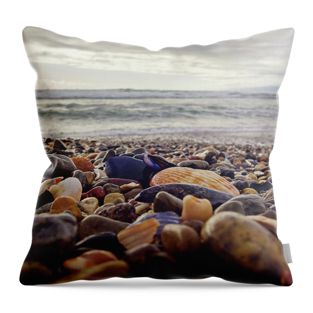  Throw Pillow featuring the photograph Rocky Shore by April Reppucci