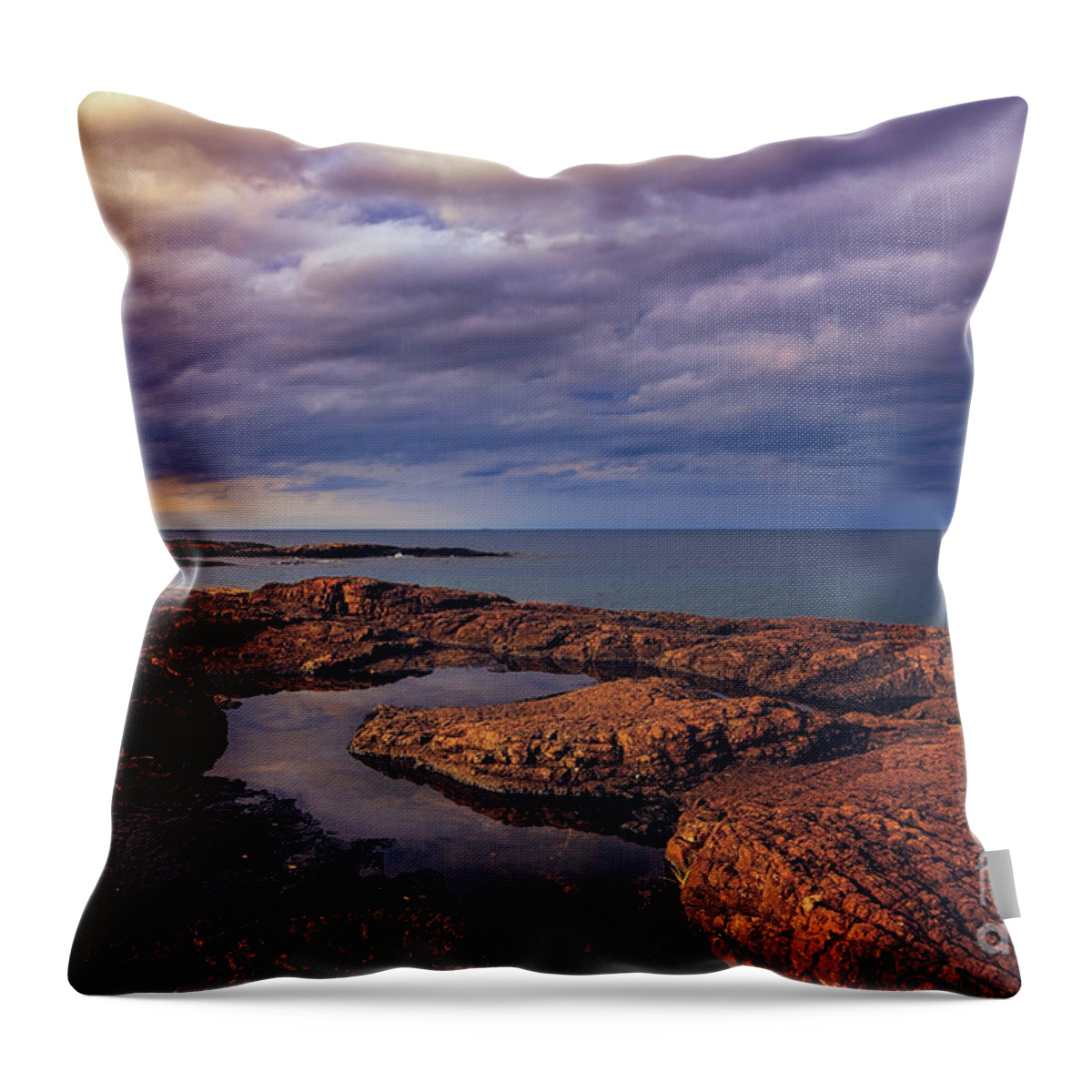 Rocky Storm Two Throw Pillow featuring the photograph Rocky Storm Two by Rachel Cohen