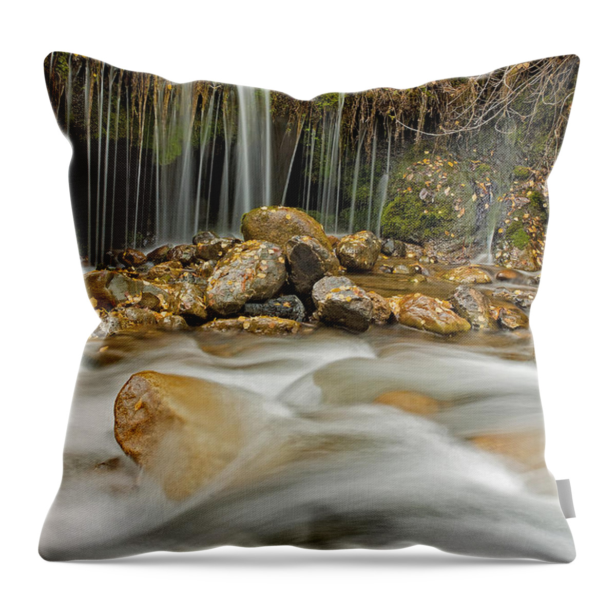 Water Throw Pillow featuring the photograph Rocky Stream by Scott Read