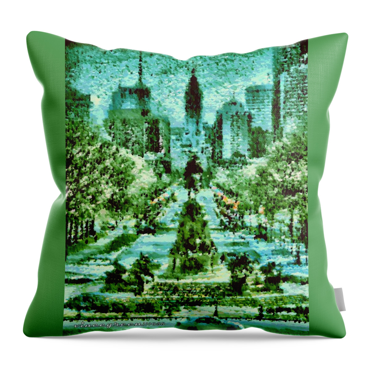 Philadelphia Throw Pillow featuring the digital art Rocky's View by Vincent Green