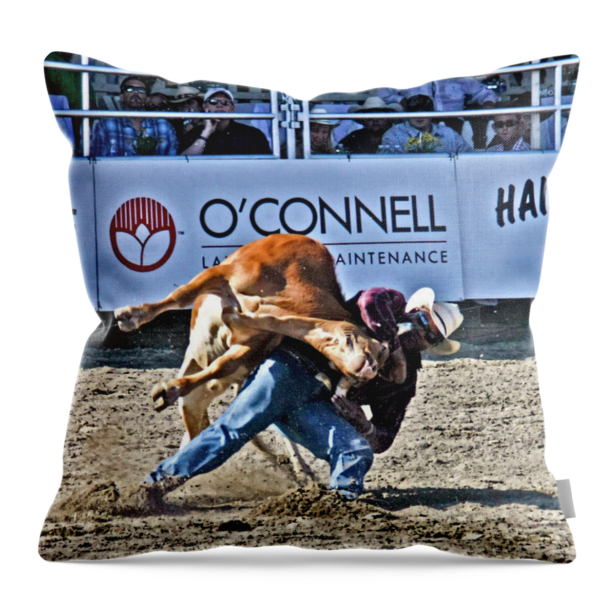 Rodeo Throw Pillow featuring the photograph Rodeo 3 by Tom Griffithe
