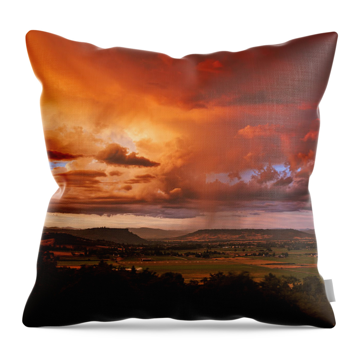 Medford Throw Pillow featuring the photograph Rogue Valley Sunset by Dan McGeorge
