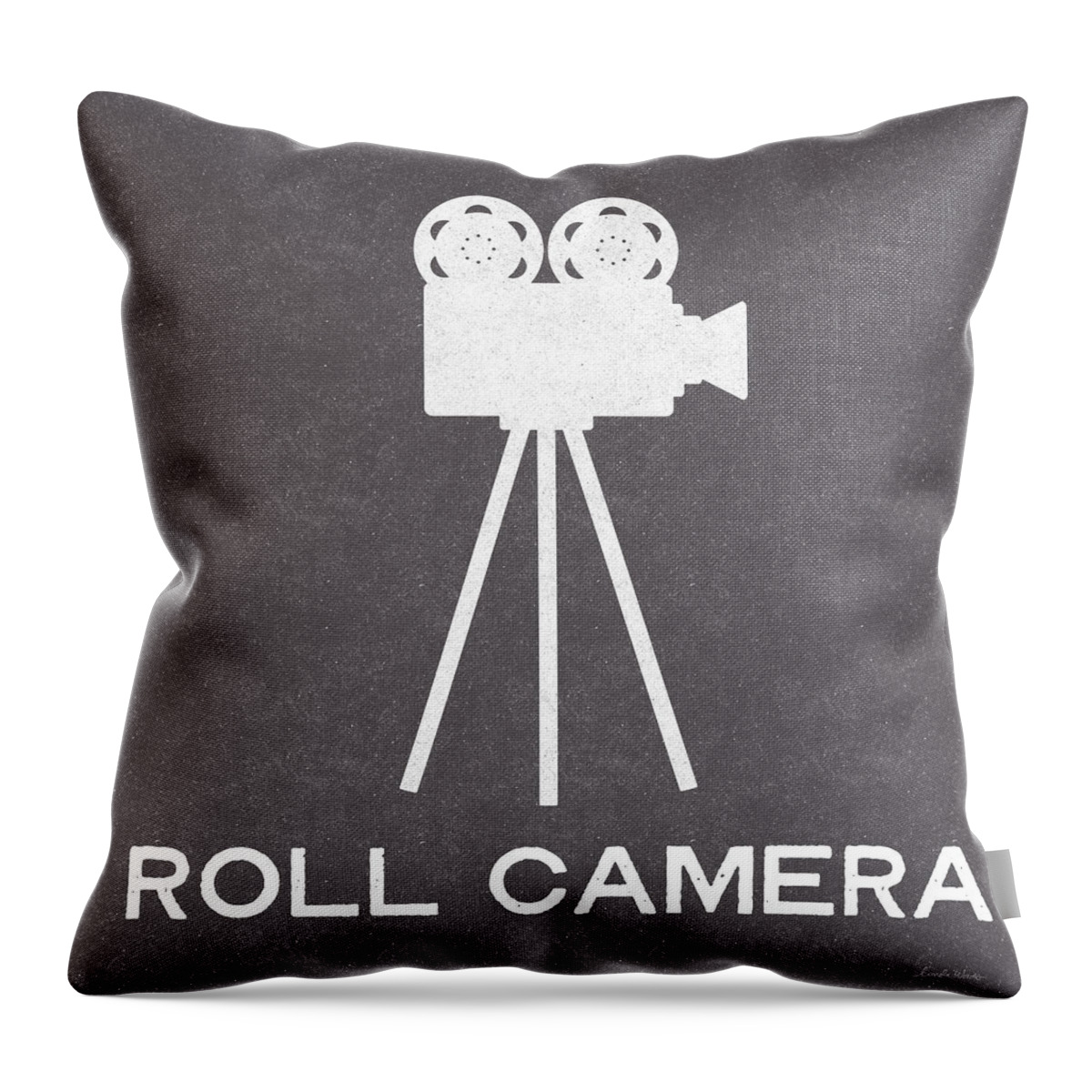 Camera Throw Pillow featuring the digital art Roll Camera- Art by Linda Woods by Linda Woods