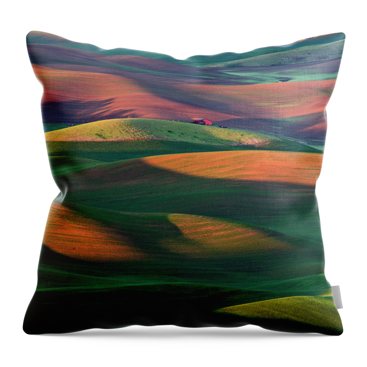 Palouse Throw Pillow featuring the photograph Rolling Hills Palouse by Yoshiki Nakamura