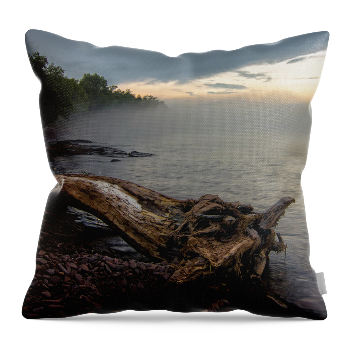 Porcupine Mountains Throw Pillow featuring the photograph Rolling In by Steve L'Italien