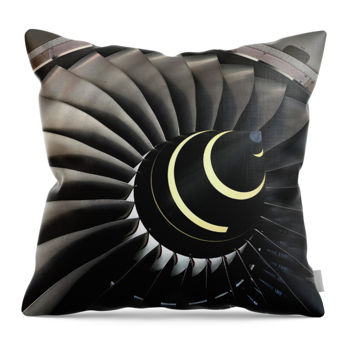 Rollls Royce Trent 500 Engine Aviation Airplane Plane Jet Airliner Airbus A340 A346 Throw Pillow featuring the photograph Rolls Royce Engine #2 by Andres Meneses