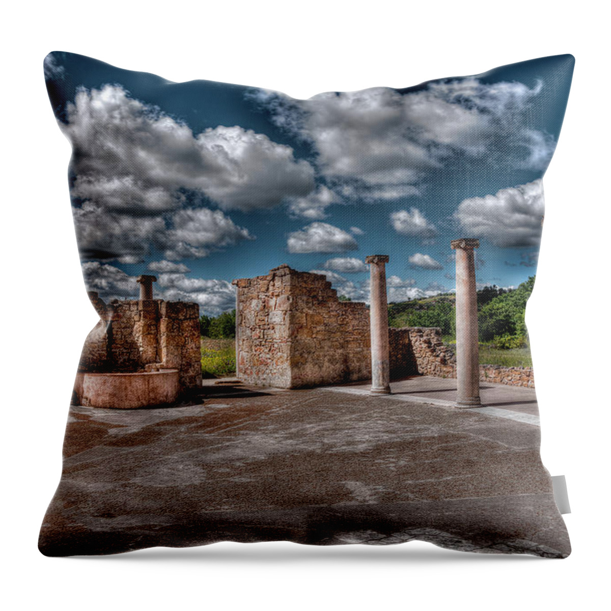  Throw Pillow featuring the photograph Roman Village by Patrick Boening