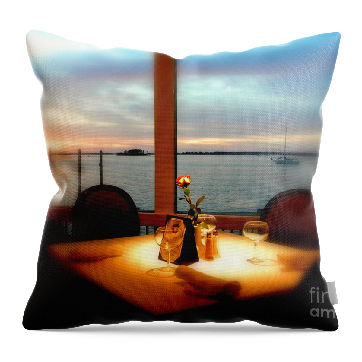 Table Throw Pillow featuring the photograph Romance by Elfriede Fulda