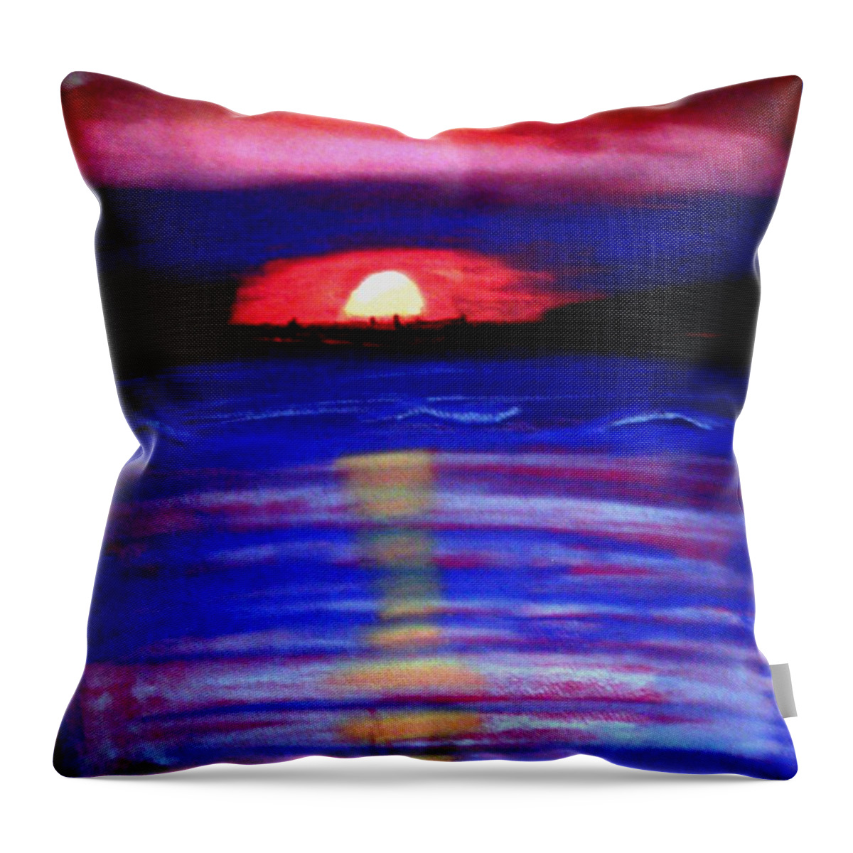 Pastel Throw Pillow featuring the painting Romance in Autumn by Lorna Lorraine