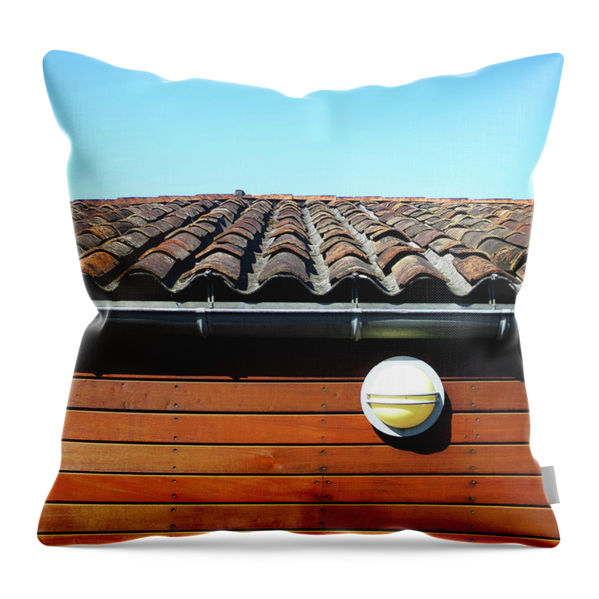 Abstract Throw Pillow featuring the photograph Roofline Ripples by Rick Locke - Out of the Corner of My Eye