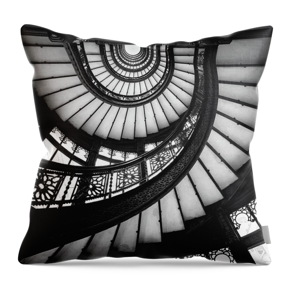 Rookery Throw Pillow featuring the photograph Rookery Black and White by Ryan Smith