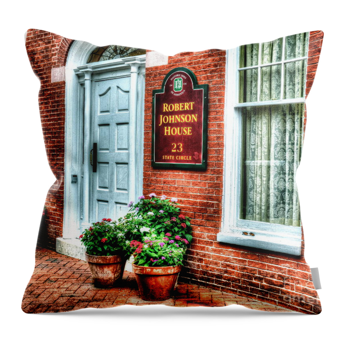 Annapolis Throw Pillow featuring the photograph Room at the Inn by Debbi Granruth
