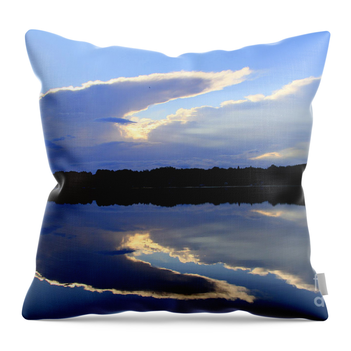 Sunset Throw Pillow featuring the photograph Rorschach reflection by Rick Rauzi