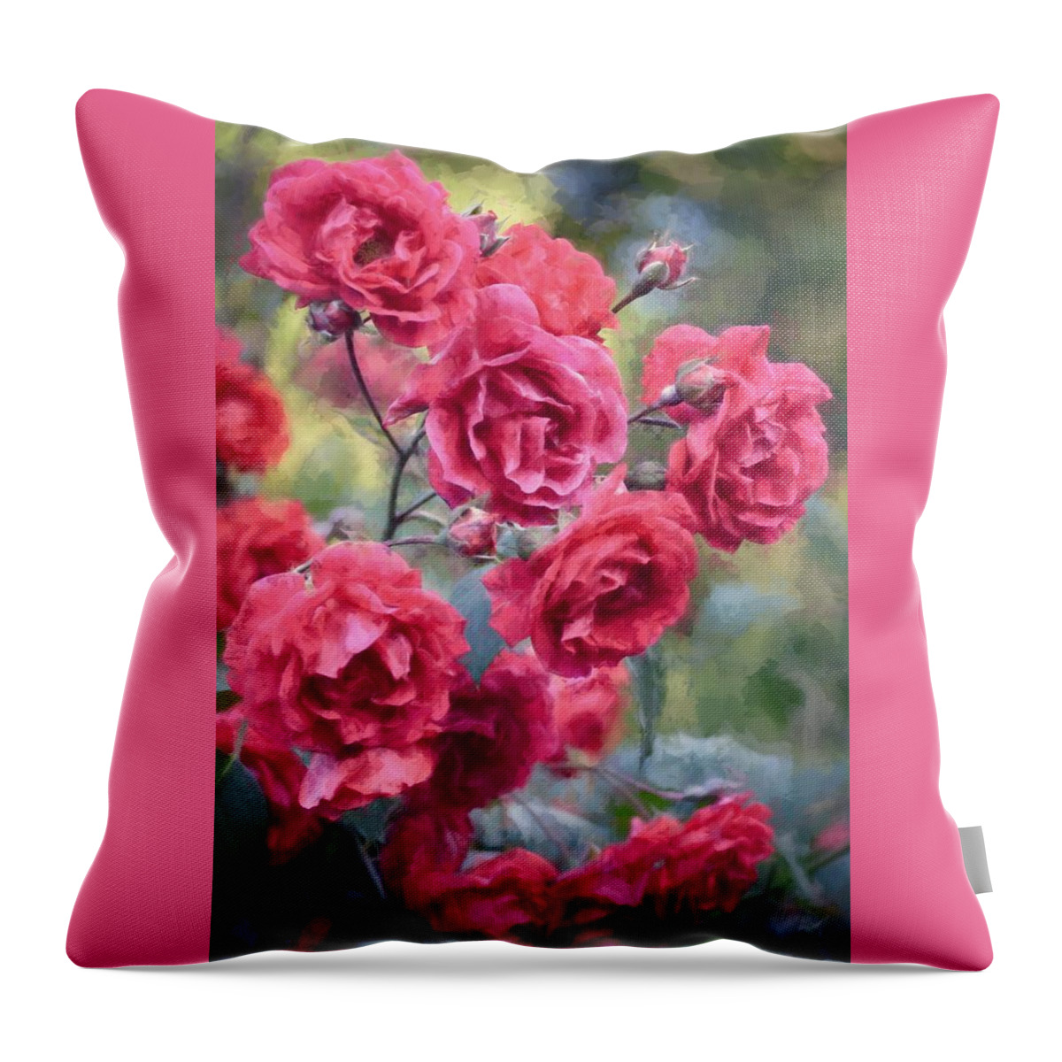 Floral Throw Pillow featuring the photograph Rose 348 by Pamela Cooper