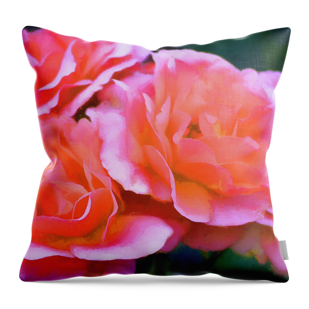 Floral Throw Pillow featuring the photograph Rose 369 by Pamela Cooper