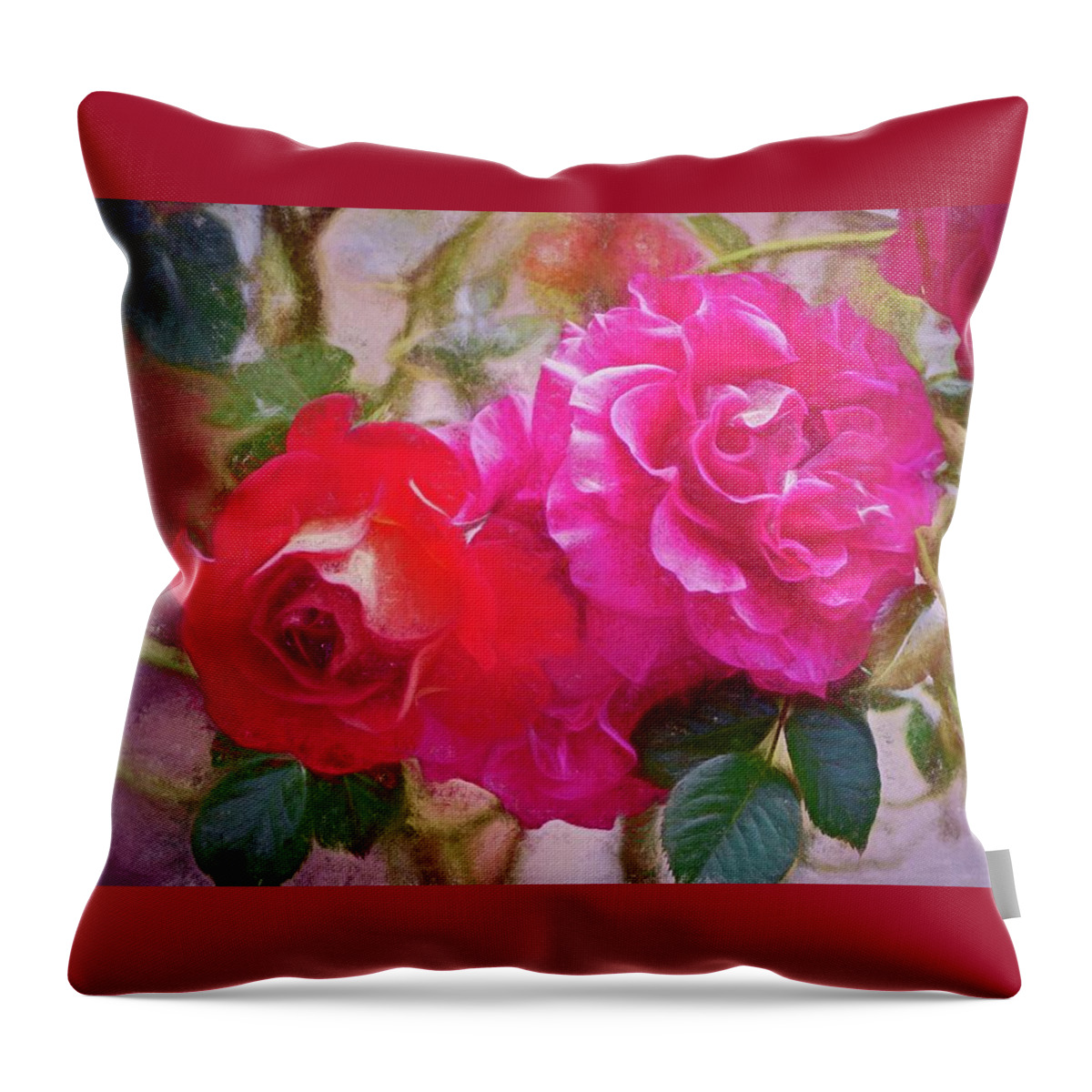 Floral Throw Pillow featuring the photograph Rose 373 by Pamela Cooper