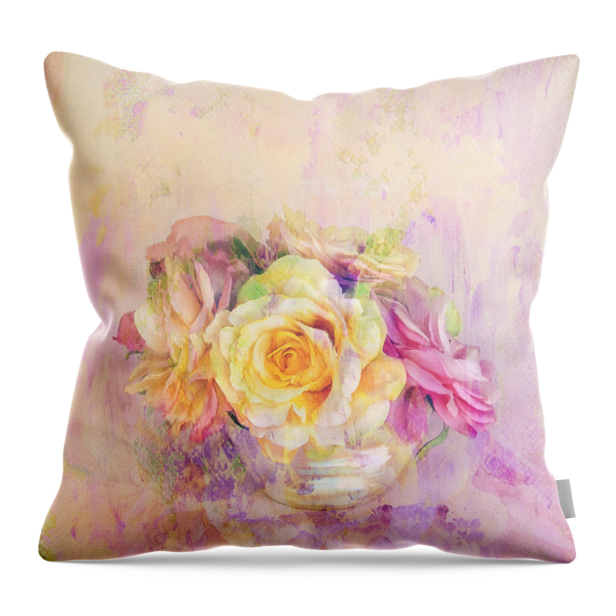 Theresa Tahara Throw Pillow featuring the photograph Rose Dream Square Format by Theresa Tahara