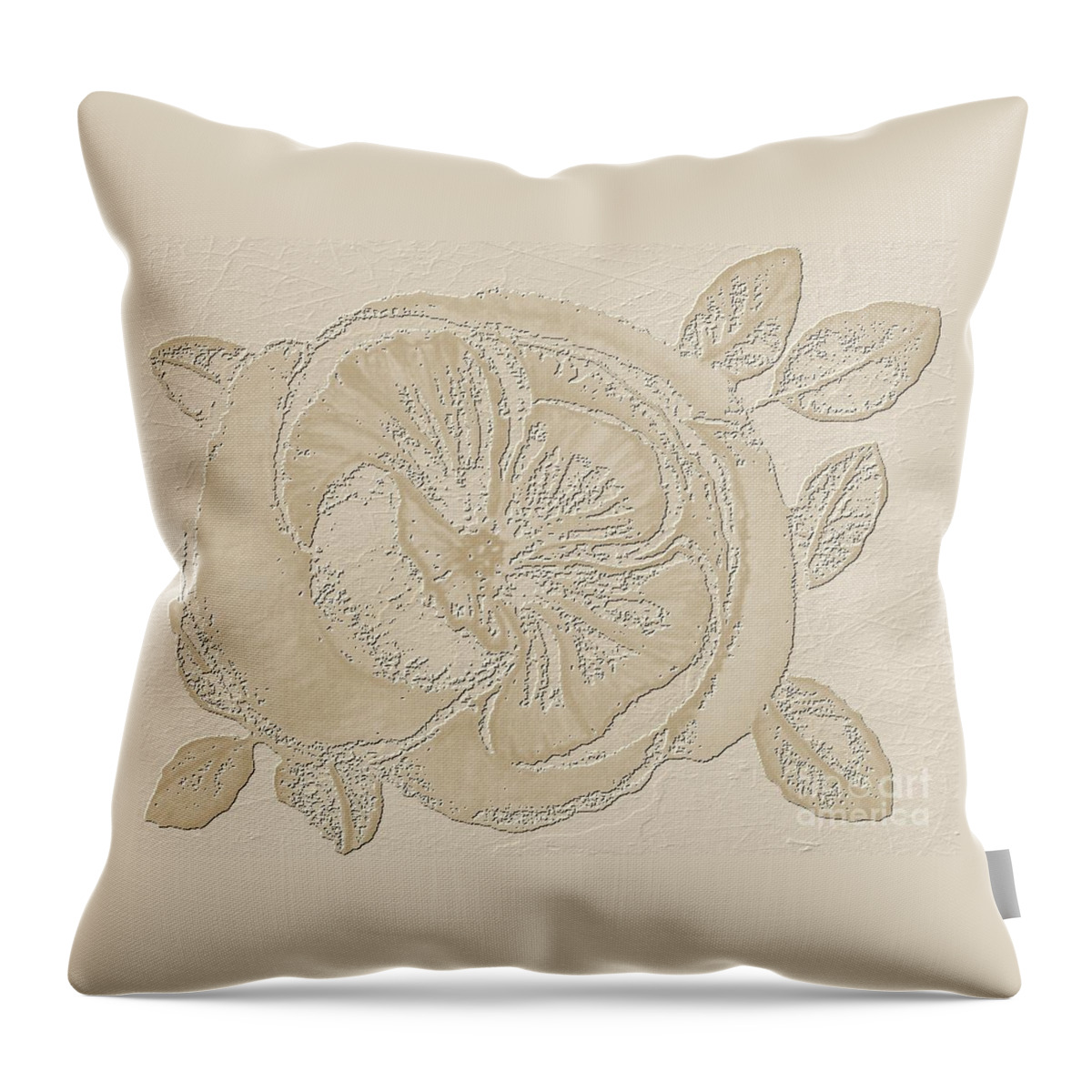 Mixed Medium Throw Pillow featuring the digital art Rose Fossil by Delynn Addams