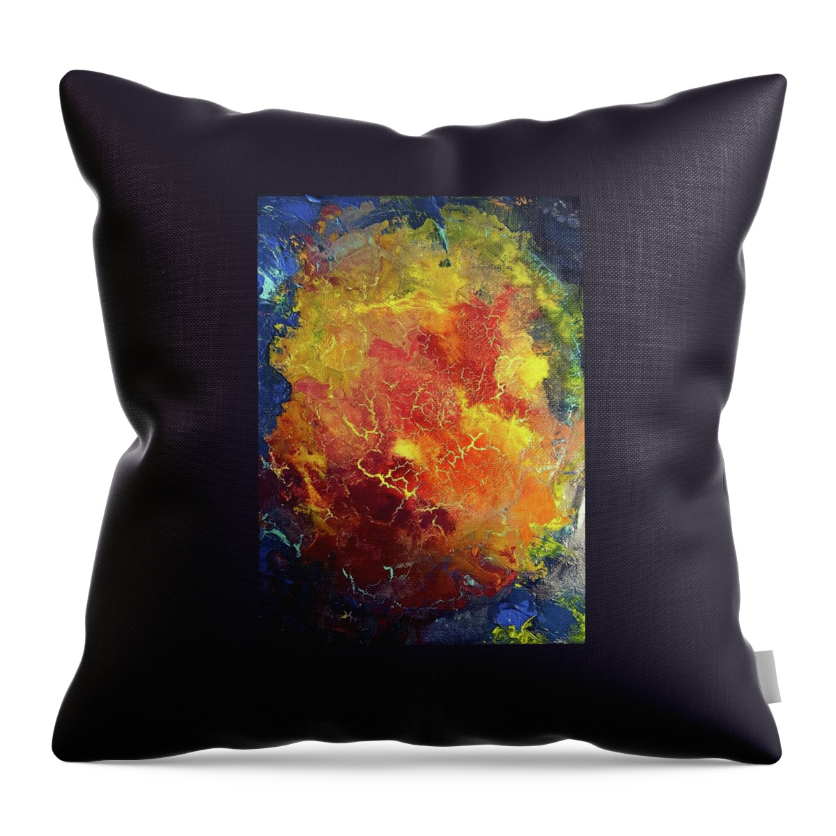 #abstractart #acrylicartforsale #artforsale #paintingsforsale #acrylicinks #acrylicinkpaintings Throw Pillow featuring the painting Rose Nebula by Cynthia Silverman