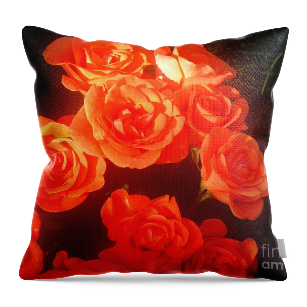 Beauty Canvas Prints Throw Pillow featuring the digital art Roses by Pauli Hyvonen