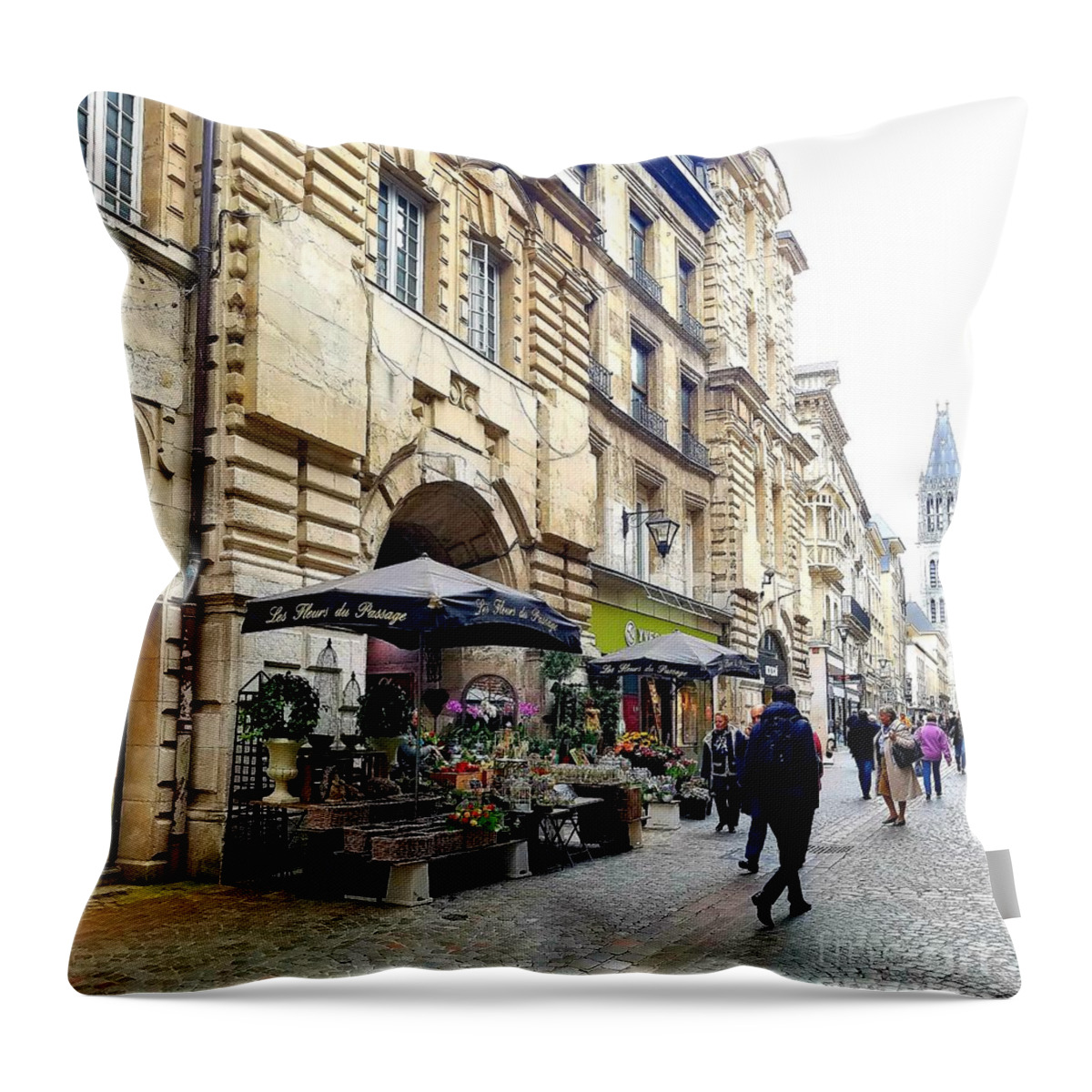 Rouen Throw Pillow featuring the photograph Rouen Passage by Amy Regenbogen