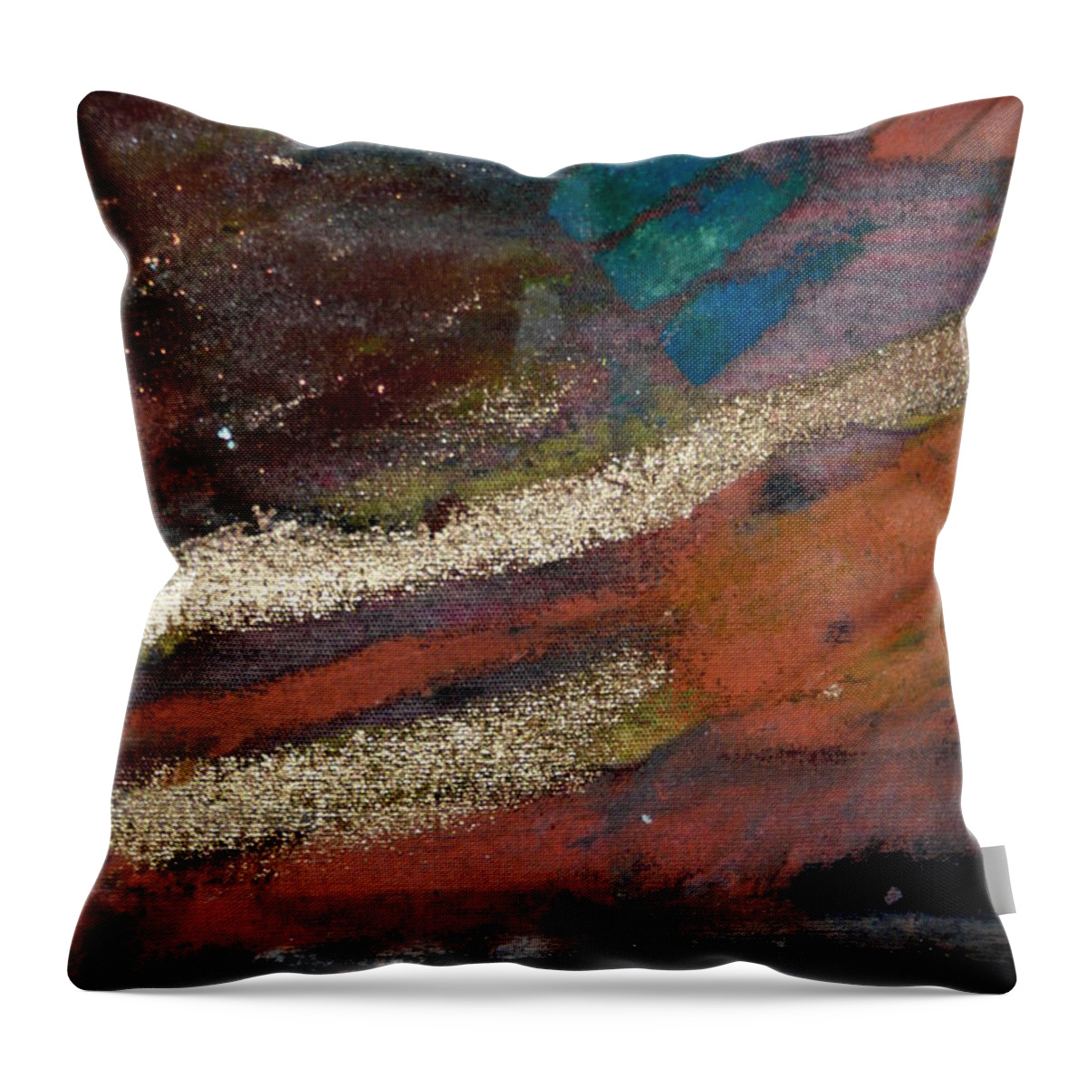 Reflections Throw Pillow featuring the painting Rough Passage V by Angela L Walker