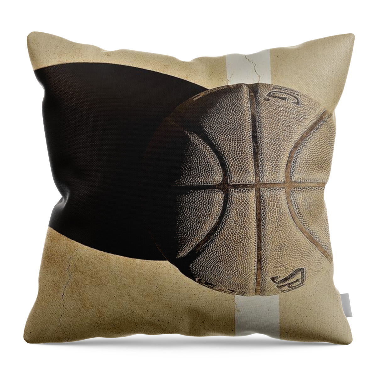Round Ball And Shadow Throw Pillow featuring the photograph Round Ball and Shadow by Bill Tomsa
