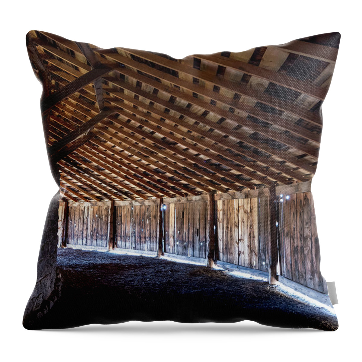 Barns Throw Pillow featuring the photograph Round Barn by Steven Clark
