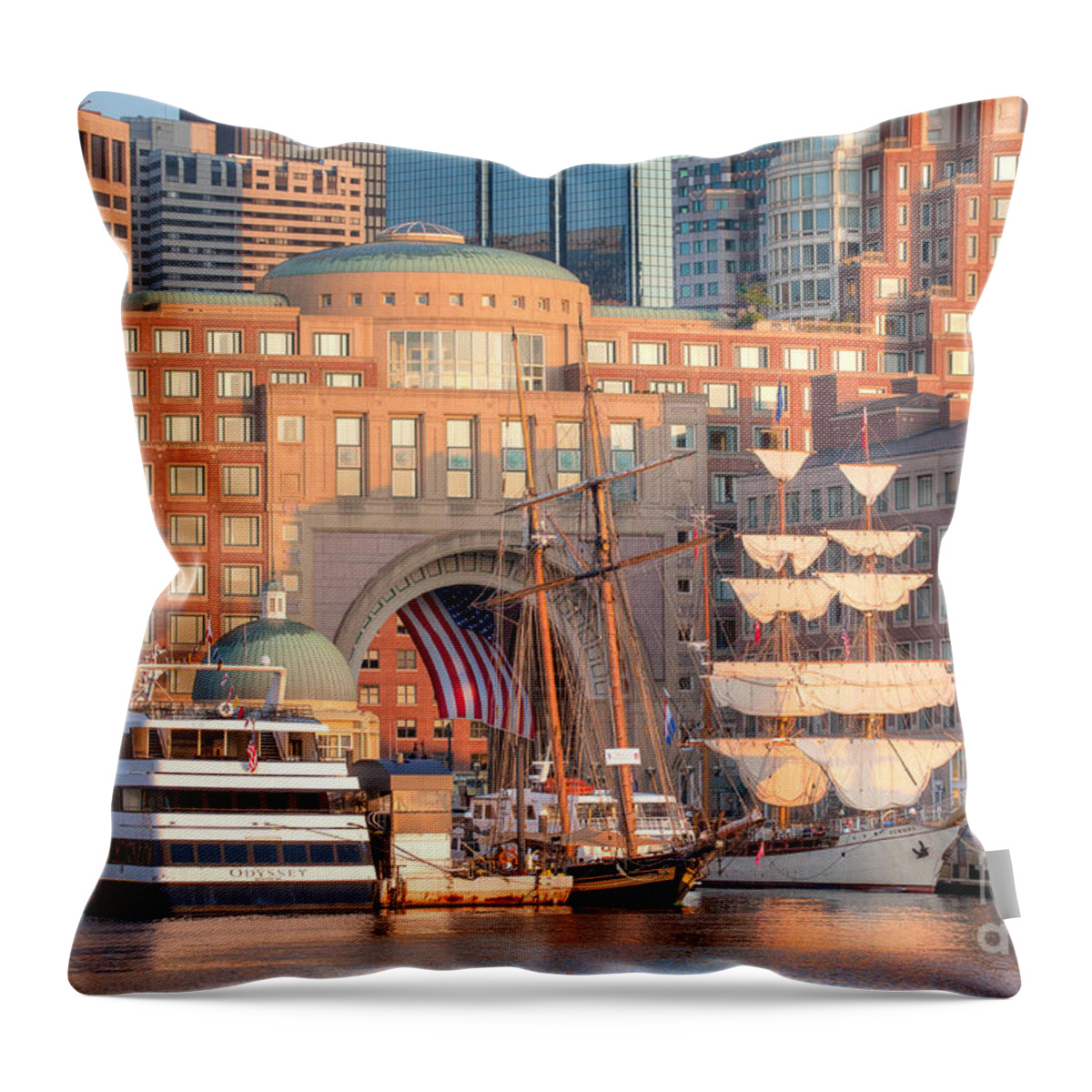 Asta Throw Pillow featuring the photograph Rowes Wharf by Susan Cole Kelly