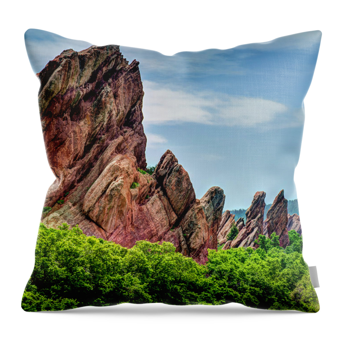 Colorado Throw Pillow featuring the photograph Roxborough Park by David Thompsen