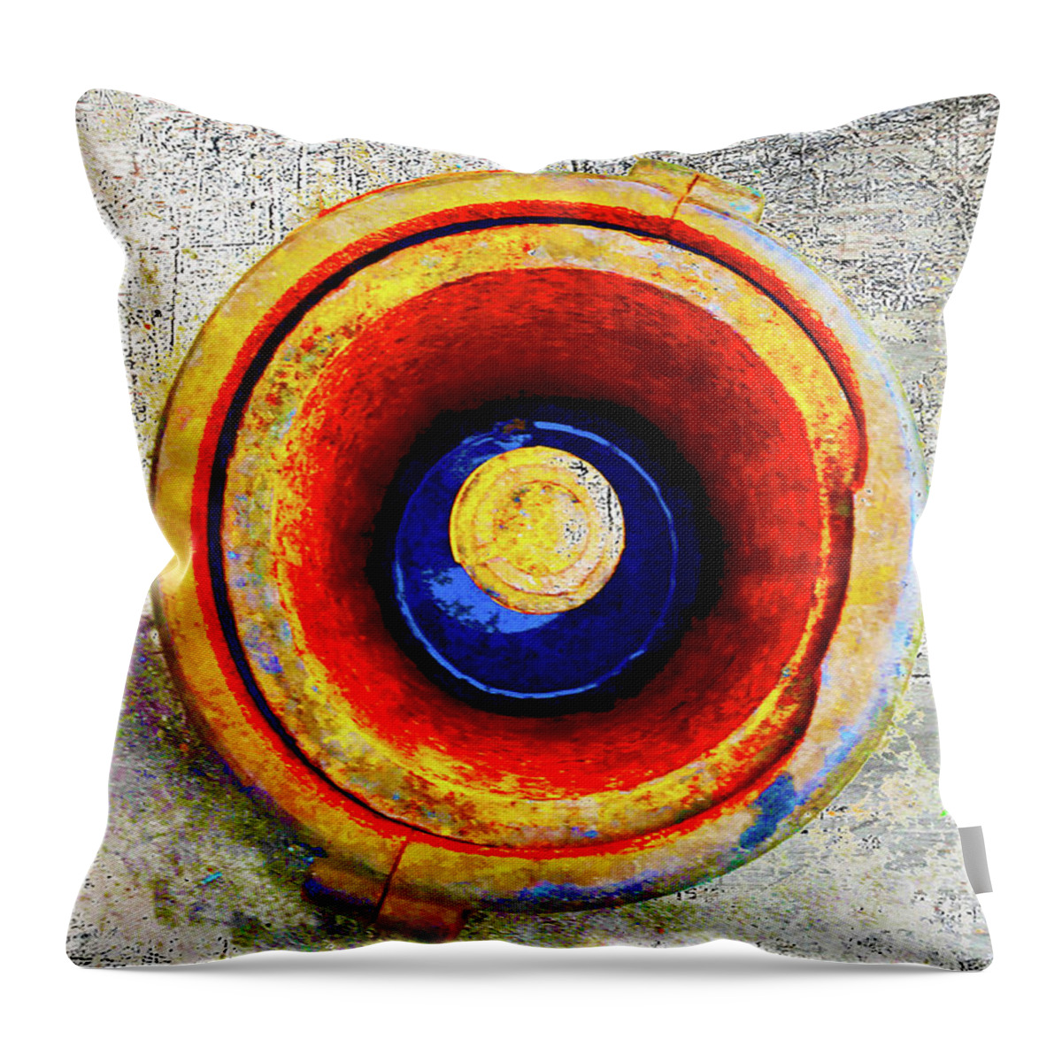 Rusty Hole Throw Pillow featuring the mixed media Royal Air Force by Tony Rubino