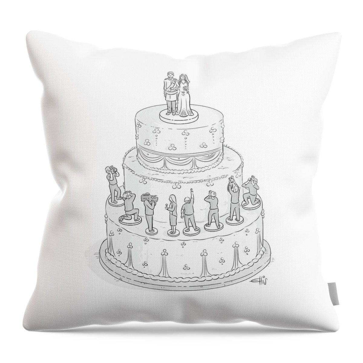 Royal Wedding Cake Throw Pillow