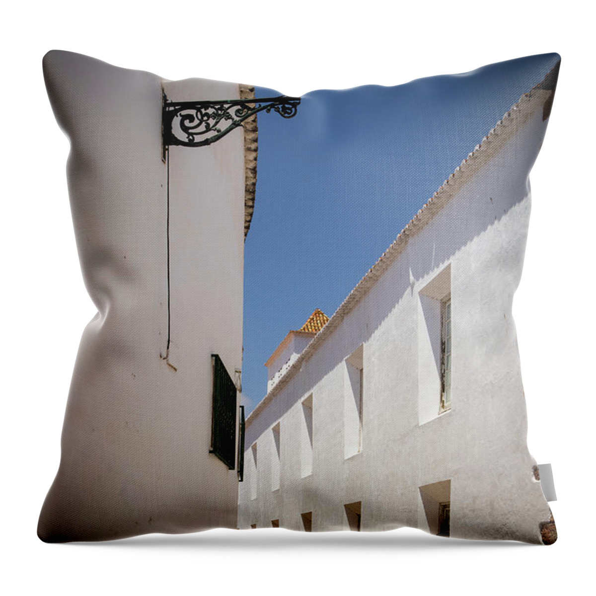 Rua Do Castelo Throw Pillow featuring the photograph Rua do Castelo by Nigel R Bell