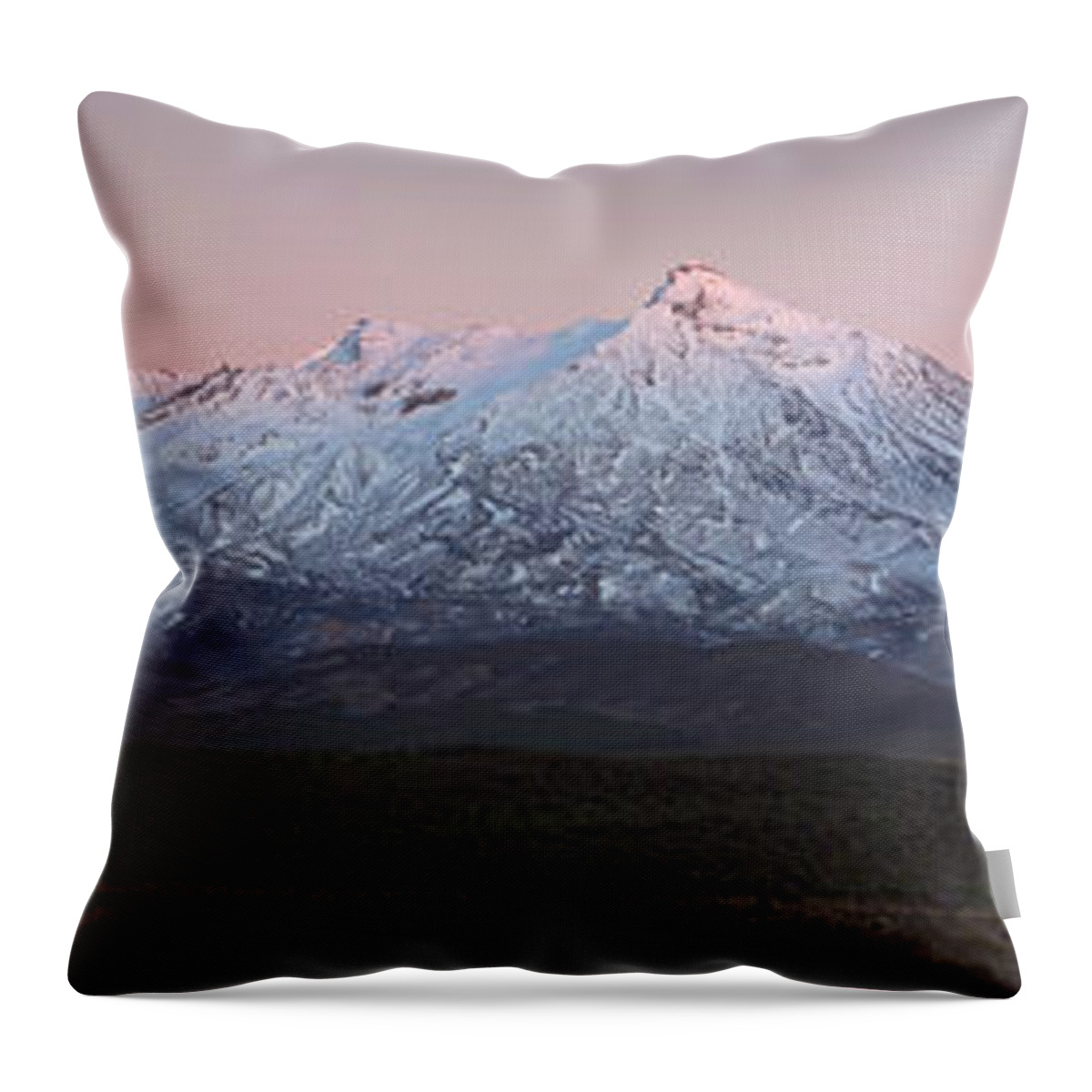 Mount Throw Pillow featuring the photograph Ruapehu Panorama by Nicholas Blackwell