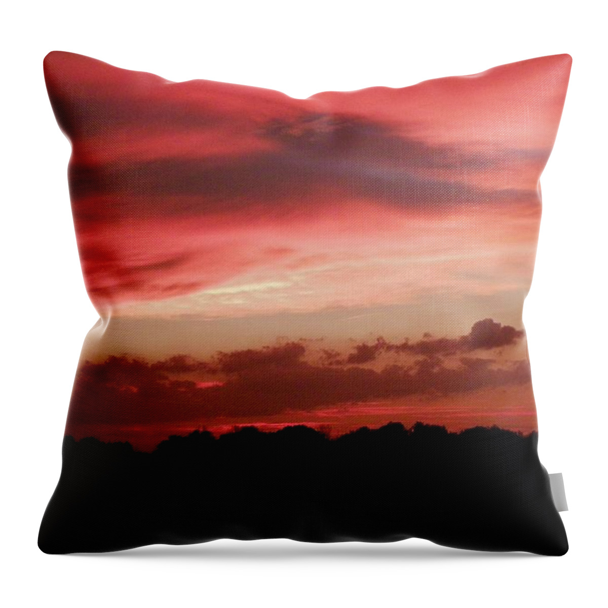 Nature Throw Pillow featuring the photograph Ruby Sunset by Peggy King