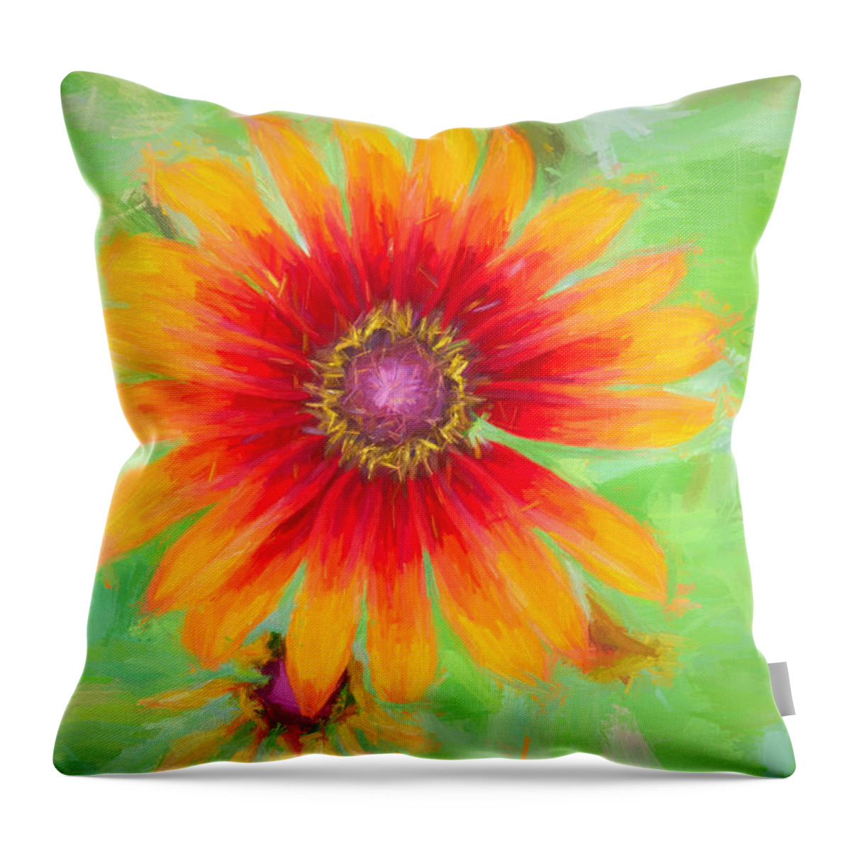 Flower Throw Pillow featuring the photograph Rudbeckia by Kathy Bassett
