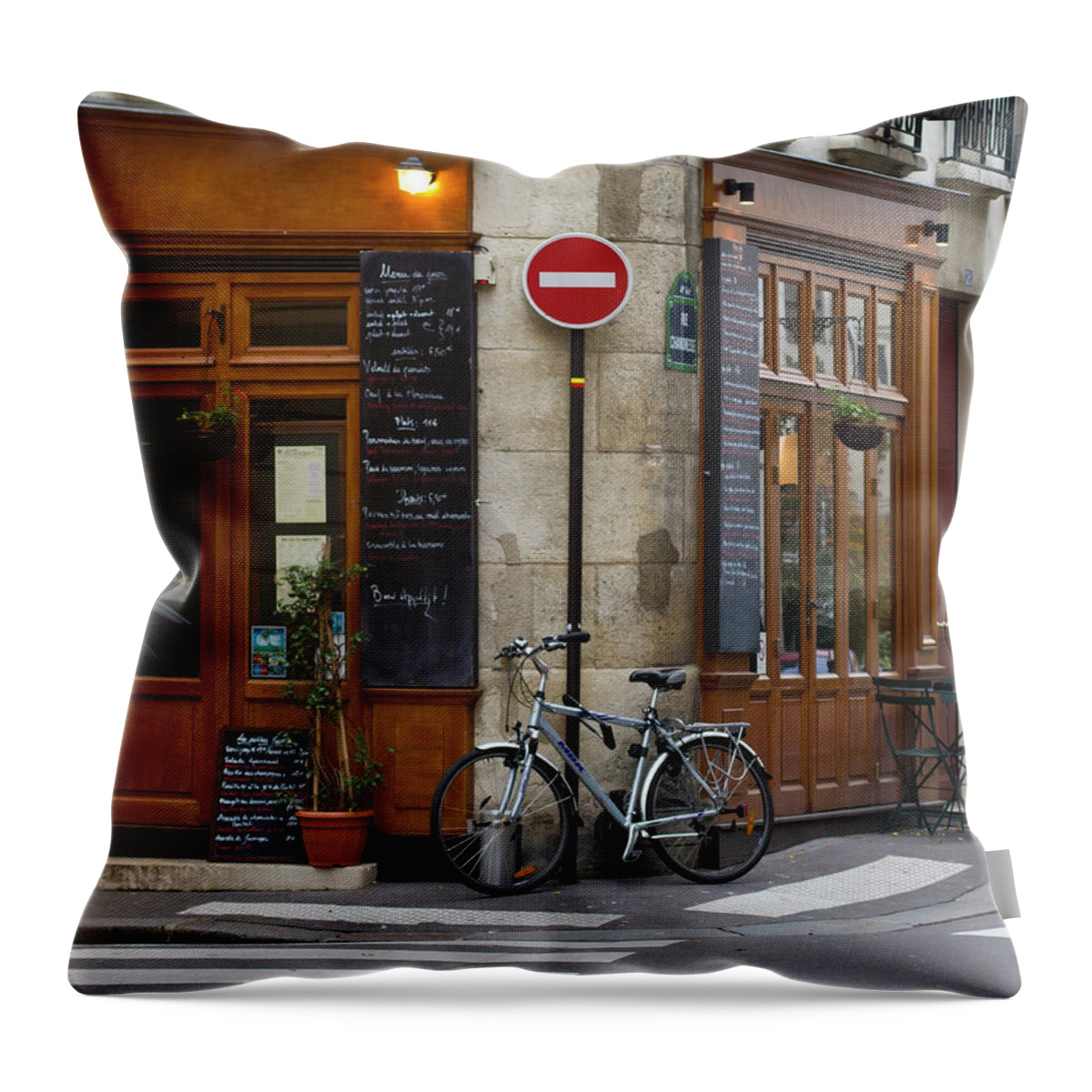 Paris Photography Throw Pillow featuring the photograph Rue De La Colombe - Paris Photograph by Melanie Alexandra Price