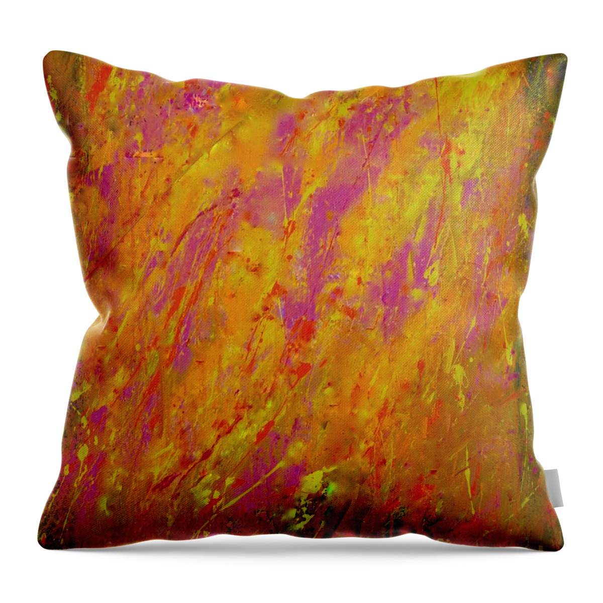 A Throw Pillow featuring the painting Rumba by Catalina Walker